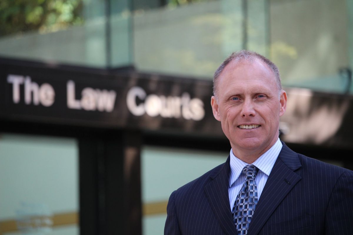 Barry Bussey outside The Law Courts