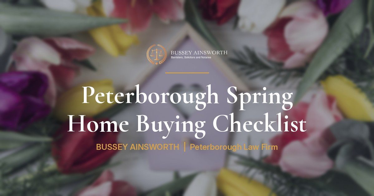 Peterborough Spring Home Buying Checklist