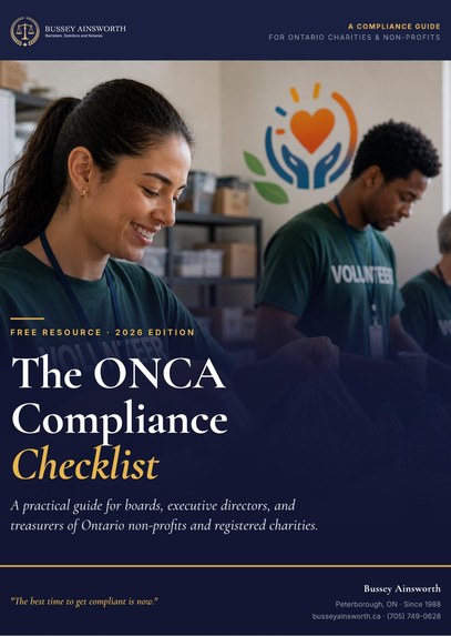 ONCA Compliance Checklist for Ontario Non-Profits and Charities